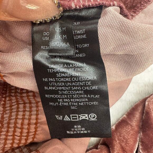 Madison Lilly Women’s Burgundy Heathered Crewneck Sweater Size M Crisscross Back - Picture 3 of 11